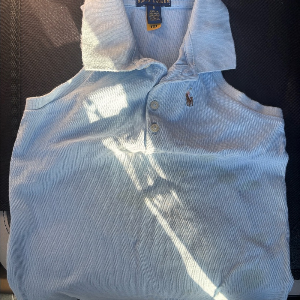 Polo by Ralph Lauren Kids Sky Blue Sleeveless Polo